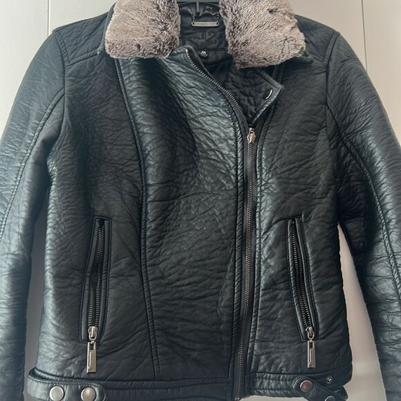 J-2 Faux leather jacket Size Medium - Picture 4 of 5